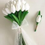 Gelin El Buketi Islak Laleli Gelin Buketi Ve Damat Yaka Çiçeği – Yapay Buket, Yaka Çiçeği